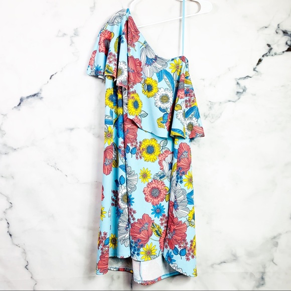 NEW ASOS Maternity Floral One Shoulder Dress - Picture 2 of 7